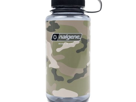 NALGENE | WIDE MOUTH CAMO PRINT BOTTLE Gray Black - Borraccia a bocca larga 0.94 L edizione limitata on Sale