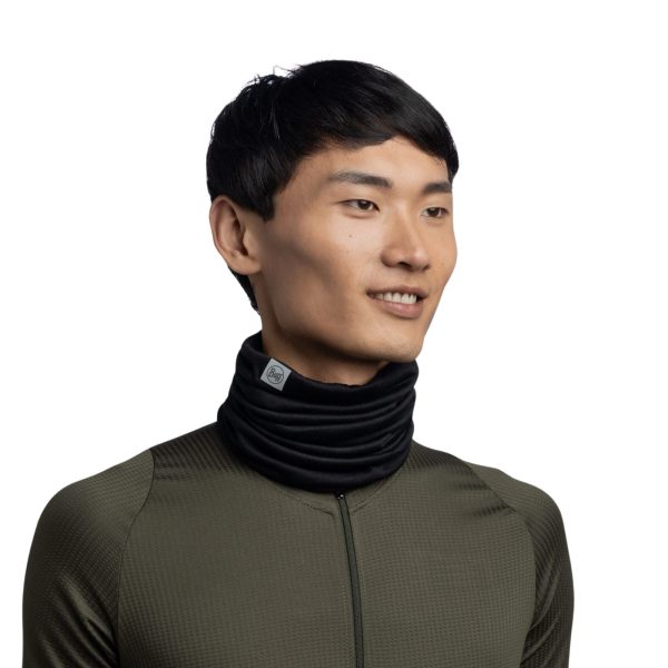 BUFF | MERINO LIGHTWEIGHT NECKWEAR - SOLID BLACK - Scaldacollo in lana merino For Cheap