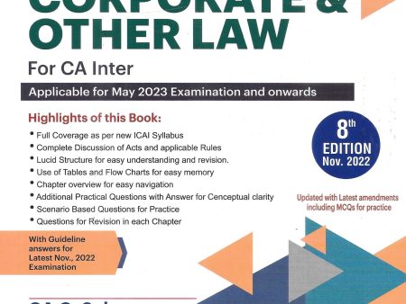 Students Guide For Corporate & Other Law For CA Inter Online Hot Sale