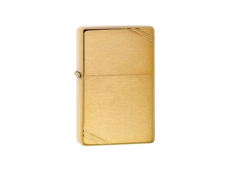 ZIPPO | BRUSHED BRASS VINTAGE WITH SLASHES - Accendino Hot on Sale