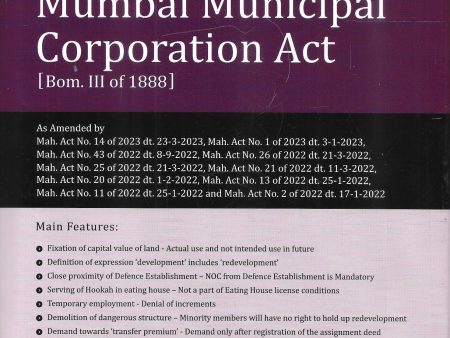 The Mumbai Municipal Corporation Act - 1888 For Cheap