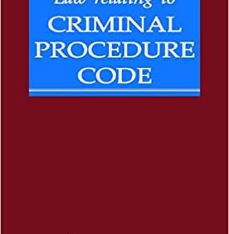 Law relating to Criminal Procedure Code Cheap