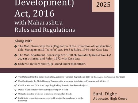 The Real Estate (Regulation and Development) Act, 2016 with Maharashtra Rules and Regulations (RERA) Discount