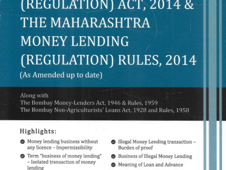 The Money Lending (Regulation) Act, 2014 & The Maharashtra Money Lending (Regulation) Rules, 2014 For Sale