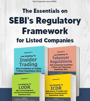 SEBI s Regulatory Framework Handbooks – LODR | ICDR | PIT | Takeover (Set of 4 Books) on Sale