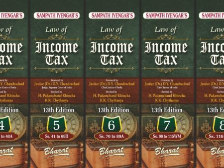 Sampath Iyengar s Law of Income Tax (13th Edition), 2022 Volumes 1 to 10 Online Sale