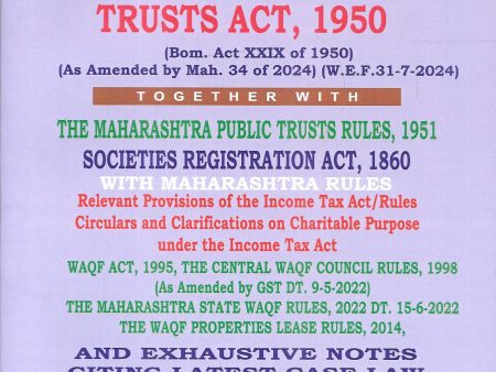 The Maharashtra Public Trusts Act, 1950 Hot on Sale